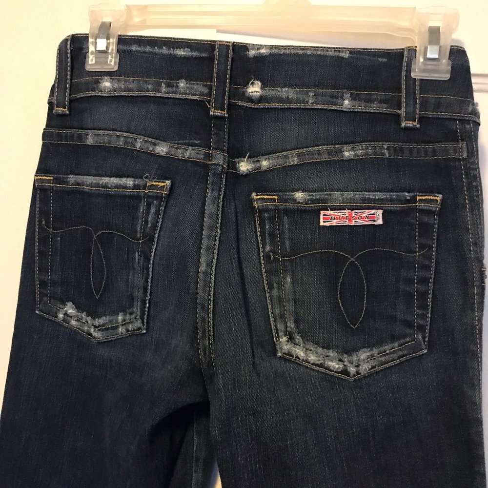 Hudson 25W x 32L flared distressed jeans NWOT